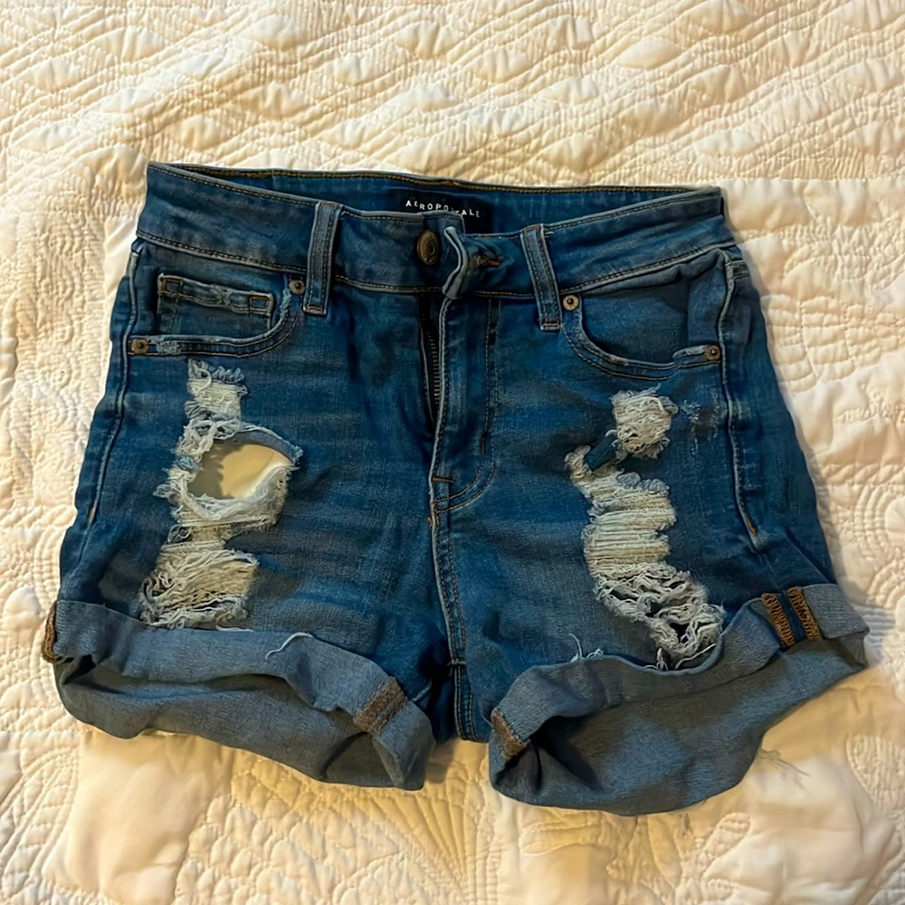 Ripped Jean Shorts